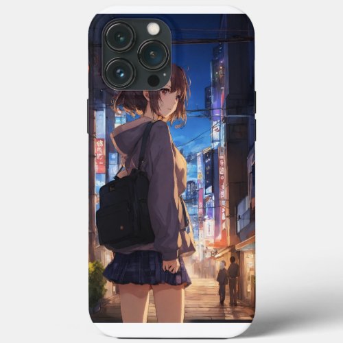 Girl anime image iPhone 13 pro max case
