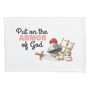 Girl Armor of God pillow cover