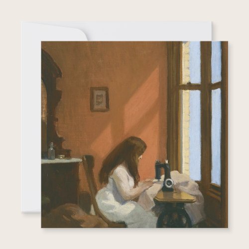 Girl at a Sewing Machine (by Edward Hopper) Card