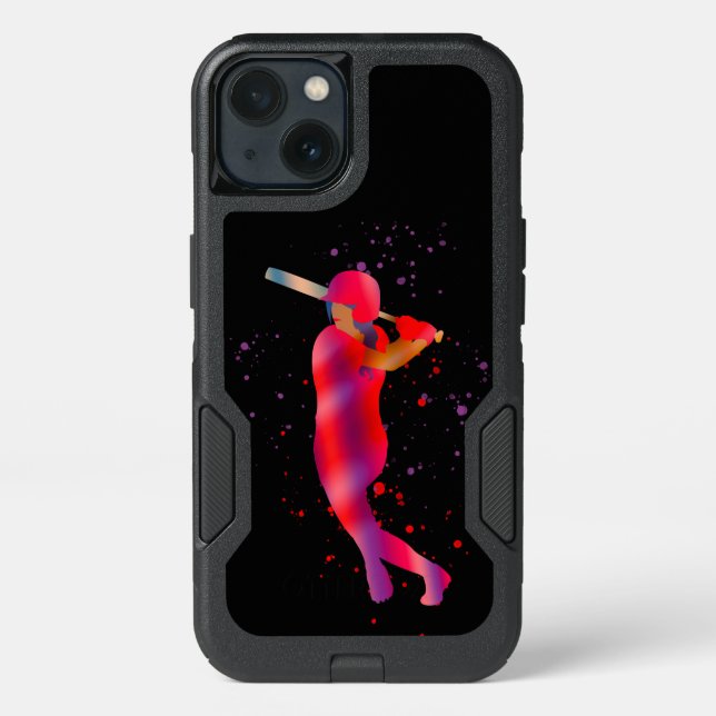 Girl at Bat Otterbox iPhone Case (Back)