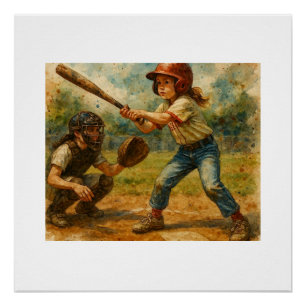 Girl At Bat, Poster