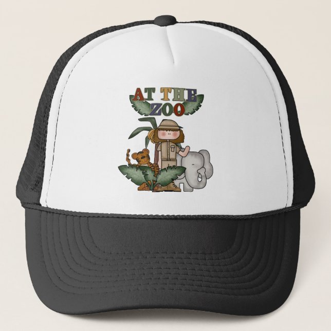 Girl At the Zoo Tshirts and Gifts Trucker Hat (Front)