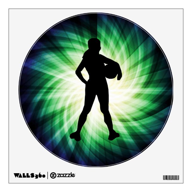 Girl Athlete; Cool Wall Sticker (Front)