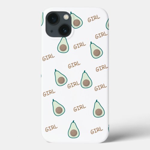 GIRL Avocado pattern Iphone Back cover iPhone 13 Case