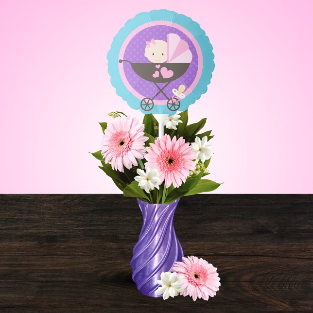 Girl Baby Doll Party Centerpiece Balloon (Baby Doll Birthday Party Balloon Centerpiece Decoration. Also works great for baby girl baby showers)