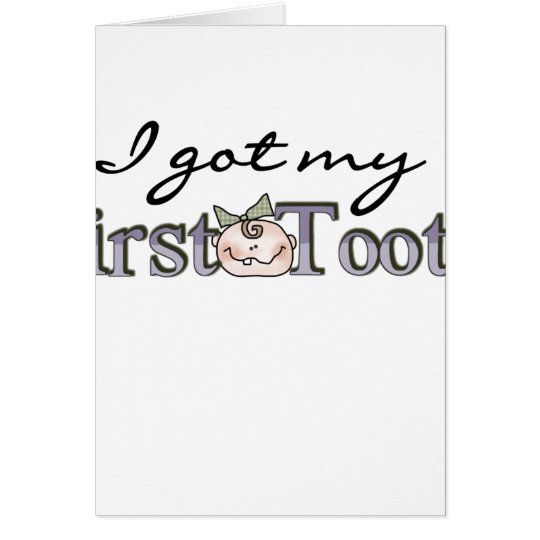 Girl Baby First Tooth Card
