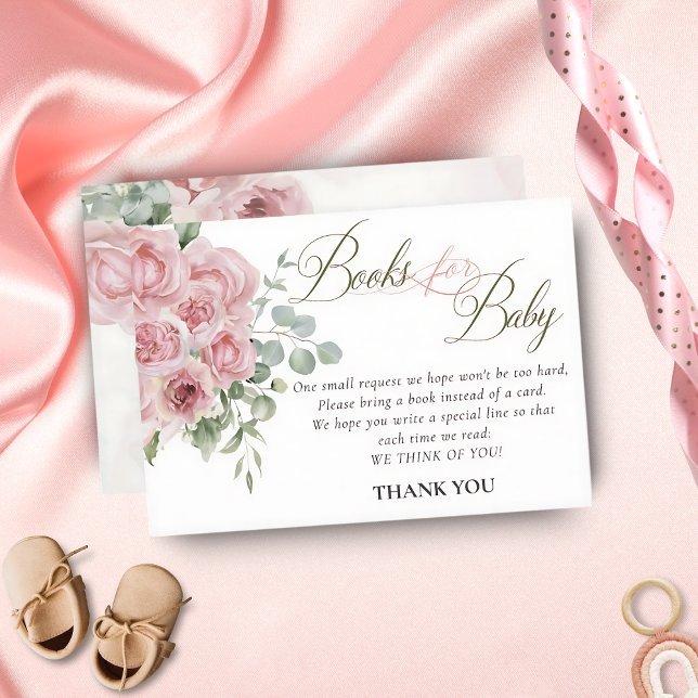 Girl Baby in Bloom Baby Shower Books for Baby Enclosure Card (Creator Uploaded)
