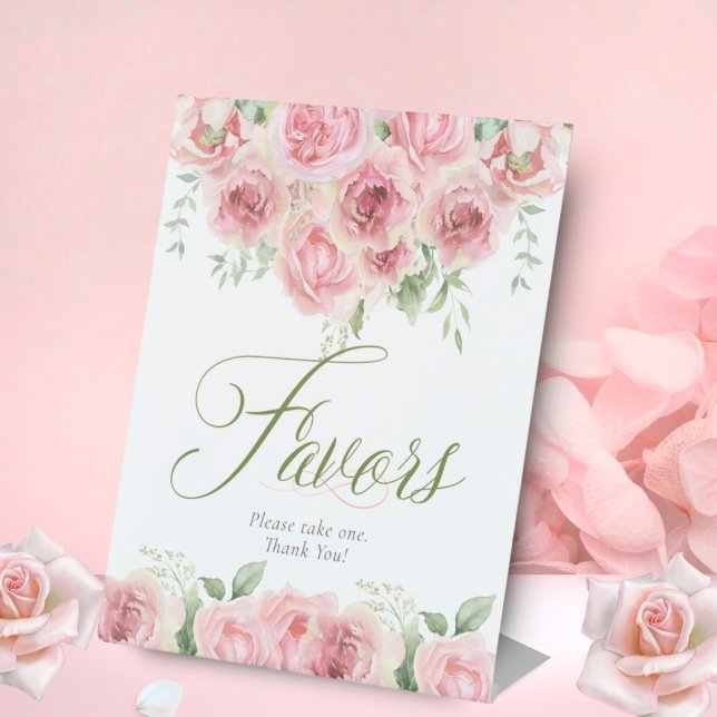 Girl Baby in Bloom Baby Shower Favors Sign (Creator Uploaded)