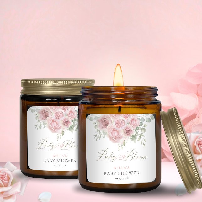 Girl Baby in Bloom Baby Shower Stickers (Creator Uploaded)