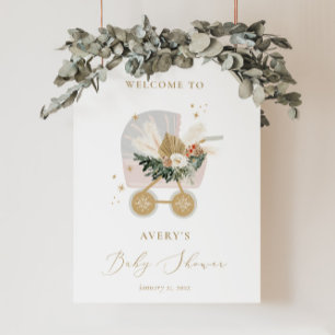 Girl Baby It's Cold Outside Baby Shower Foam Board