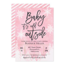 Girl baby it's cold outside Baby Shower invitation