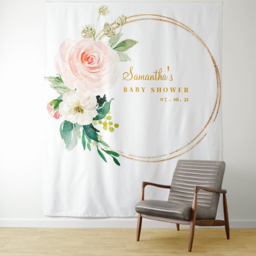 Girl Baby Shower Backdrop Photo Booth