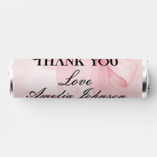 Girl Baby Shower Blush Pink Ribbon Coquette Breath Savers® Mints