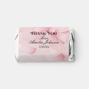 Girl Baby Shower Blush Pink Ribbon Coquette Hershey's Miniatures