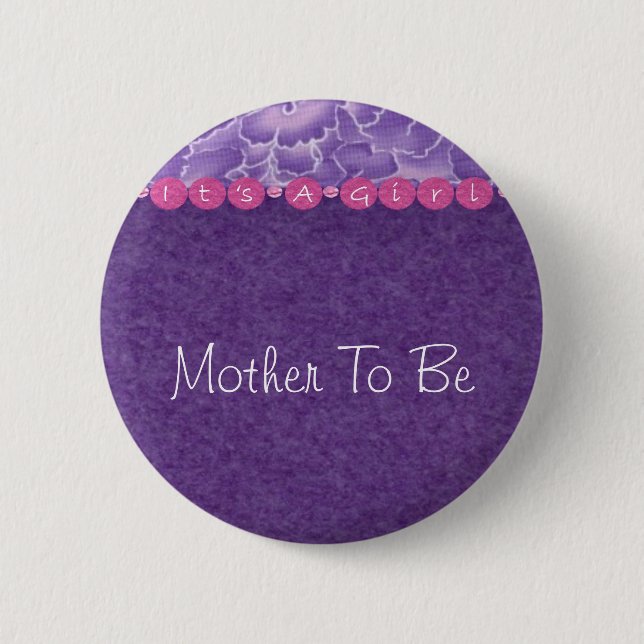 Girl-baby shower button (Front)