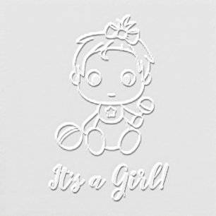 Girl Baby Shower Gender Reveal Embosser