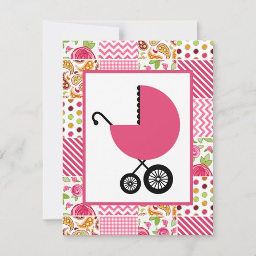 Girl Baby Shower - Girly Patchwork Invitation