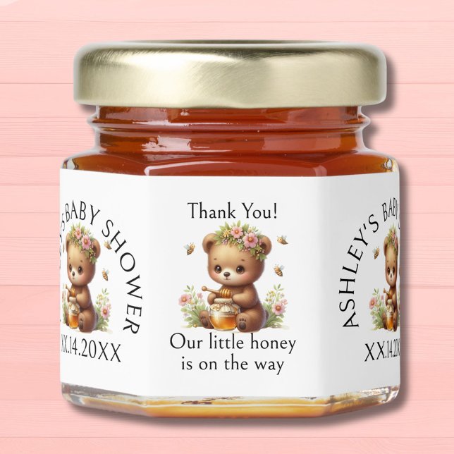 Girl Baby Shower Honey Bear Jar Favors (Creator Uploaded)