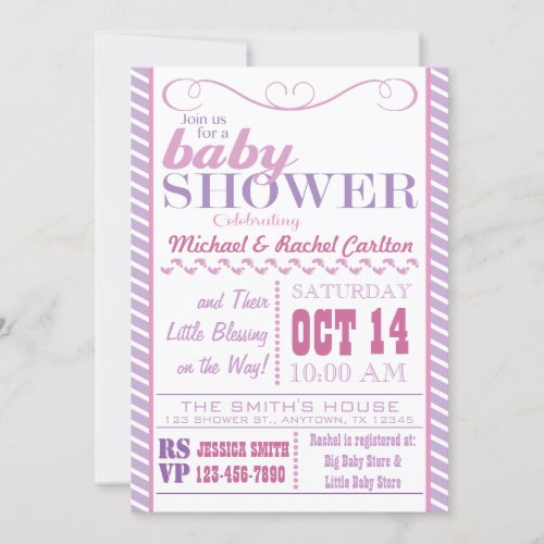 Girl Baby Shower Invitation