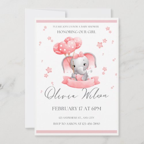 Girl Baby Shower Invitation Template Download