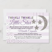 Girl baby shower invitation twinkle little star (Front)