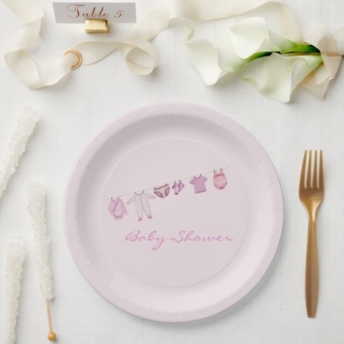 Girl Baby Shower Paper Plates