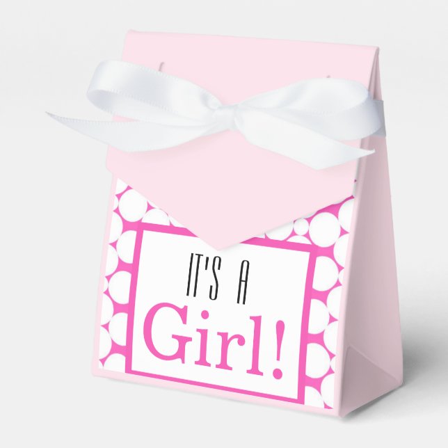 Girl Baby Shower Party Favor Box (Front Side)