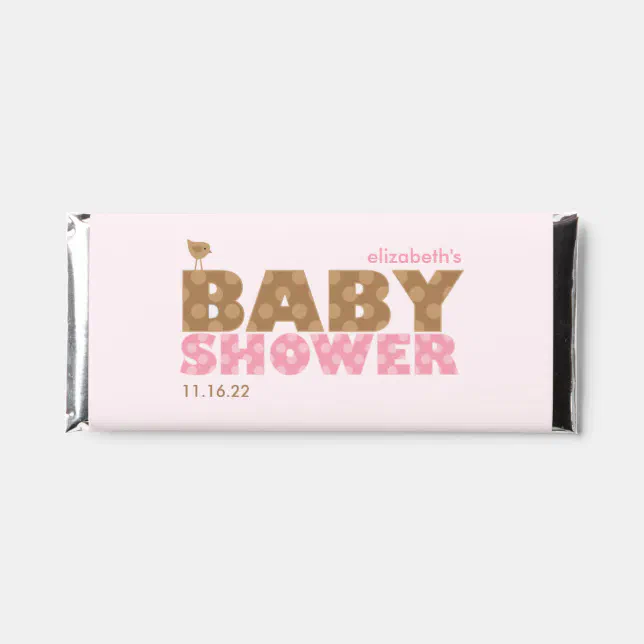 Girl Baby Shower Personalized Hershey Bar Favors | Zazzle