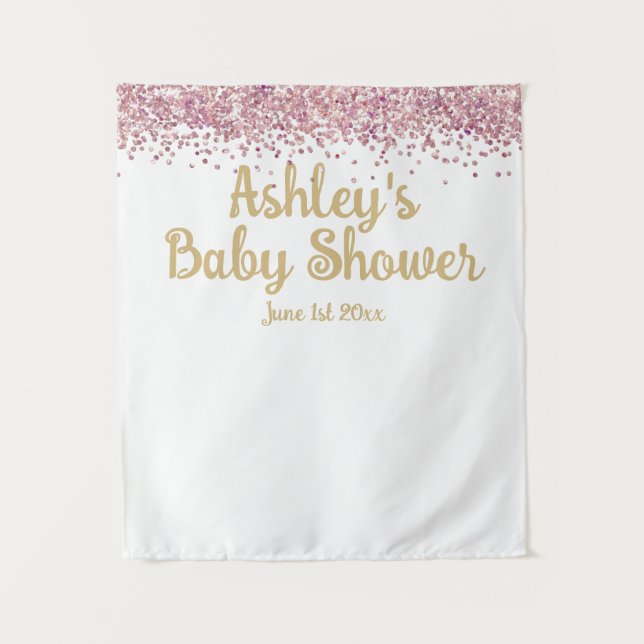 Girl Baby Shower Photo Booth Backdrop Photo Prop (Front)