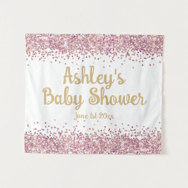 Girl Baby Shower Photo Booth Backdrop Photo Prop (Front (Horizontal))