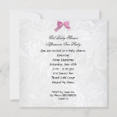 Girl Baby Shower Pink Baby Teacup Tea Party Invitation (Back)