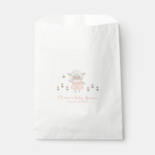 Girl Baby Shower Pink Lamb Treat Bags