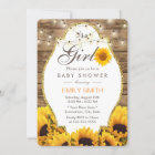 Girl Baby Shower Rustic Sunflowers String Lights