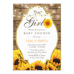 Sunflower Baby Shower Invitations Zazzle