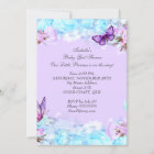 Girl Baby Shower Teal Purple Butterfly Ethnic