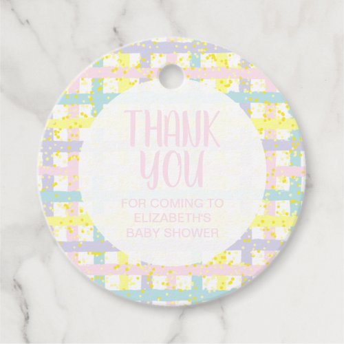 Girl Baby Shower Thank You Favor Tags