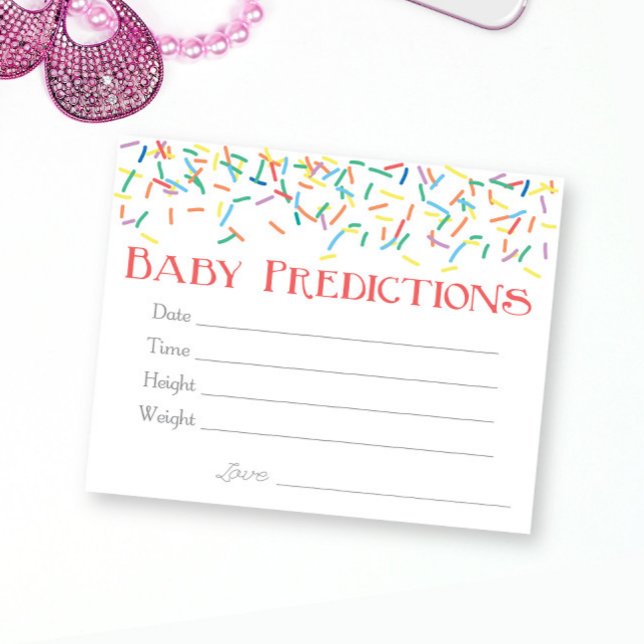 Girl Baby Sprinkle Baby Predictions Game Enclosure Card (Creator Uploaded)