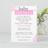 Girl Baby Sprinkle Invitations -Pink Baby Sprinkl (Standing Front)