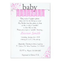 Girl Baby Sprinkle Invitations -Pink Baby Sprinkl