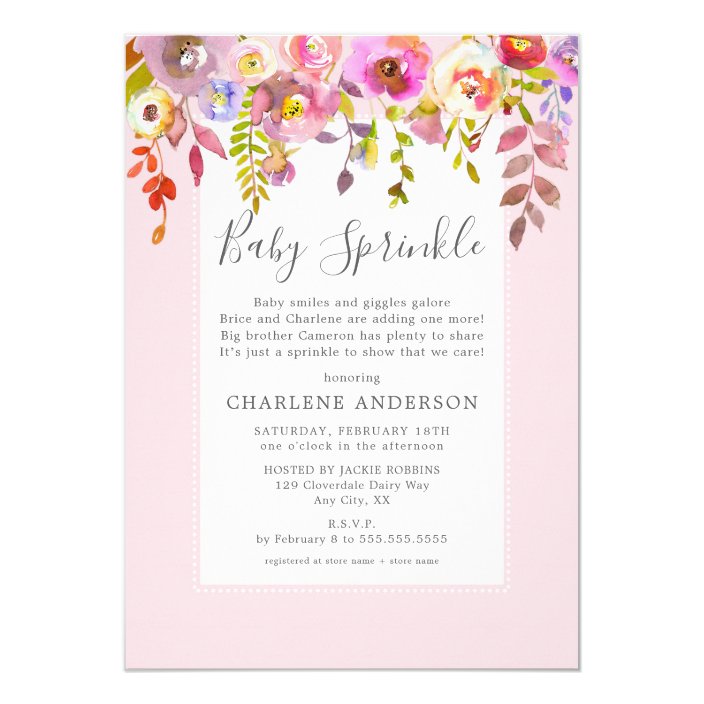 baby girl sprinkle invitations