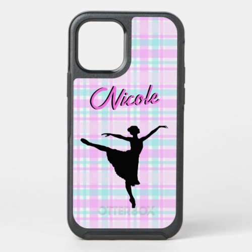 Girl Ballerina Ballroom Dance Plaid Pastel OtterBox Symmetry iPhone 12 Pro Case