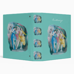 Girl Ballerina Dancers Thunder_Cove 3 Ring Binder