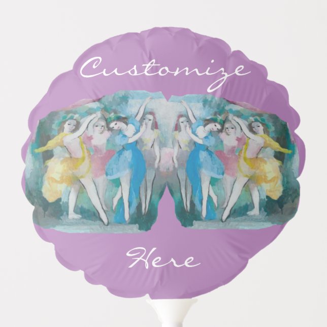 Girl Ballerina Dancers Thunder_Cove Balloon (Front)