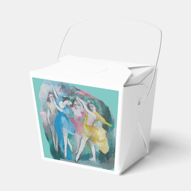 Girl Ballerina Dancers Thunder_Cove Favor Boxes (Front Side)
