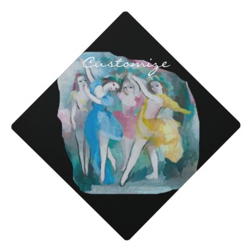 Girl Ballerina Dancers Thunder_Cove Graduation Cap Topper