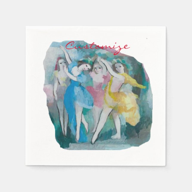 Girl Ballerina Dancers Thunder_Cove Napkins (Front)