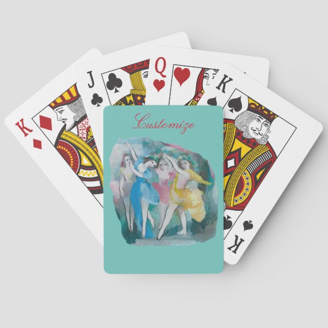 Girl Ballerina Dancers Thunder_Cove Poker Cards (Back)