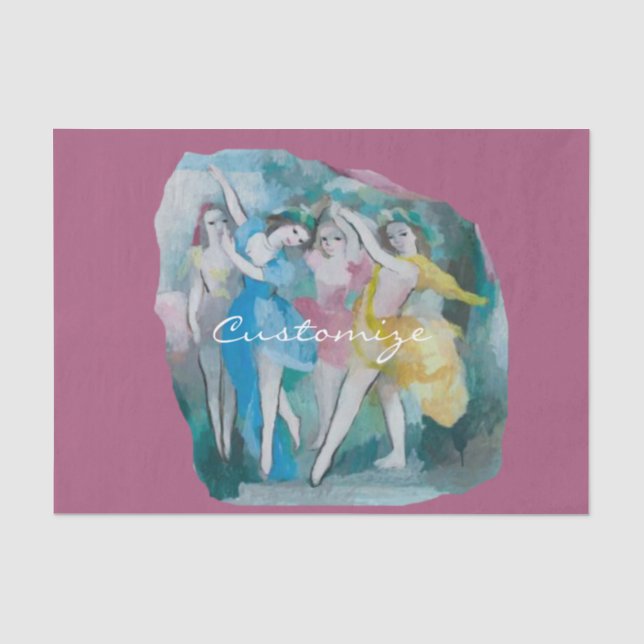 Girl Ballerina Dancers Thunder_Cove Tissue Paper (Front)