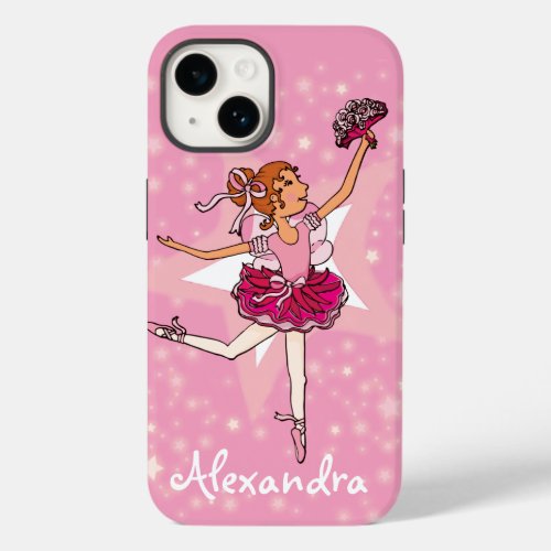 Girl ballerina pink dancer name Case_Mate iPhone 14 case