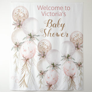 Girl Balloon Baby Shower Backdrop